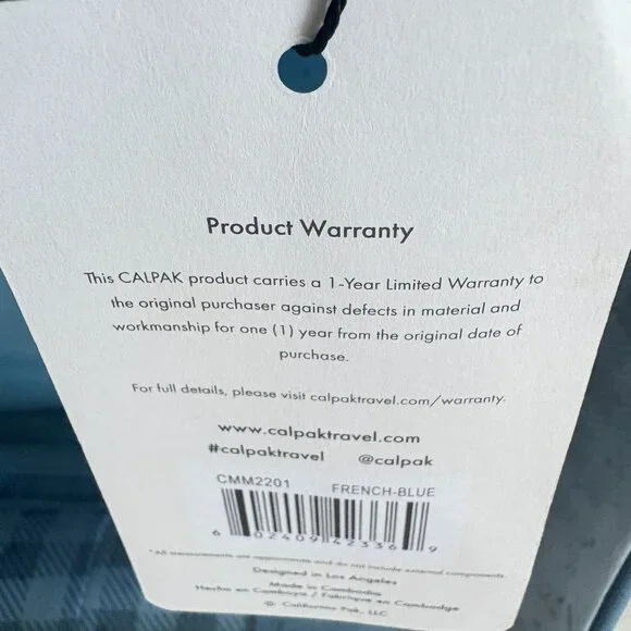 Medium Clear Cosmetics Case in French Blue - Picture 3 of 3